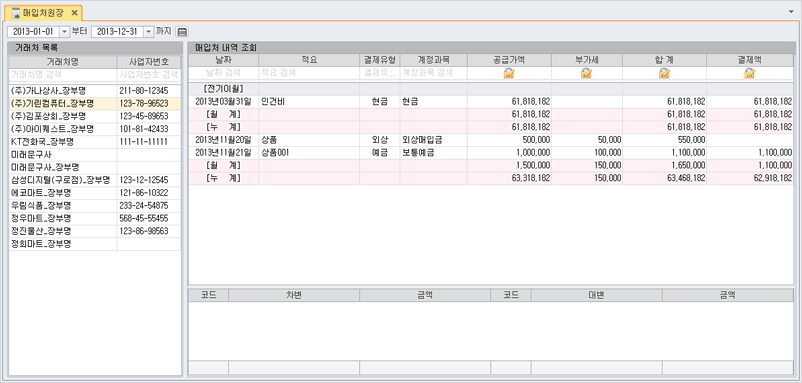 매입처원장