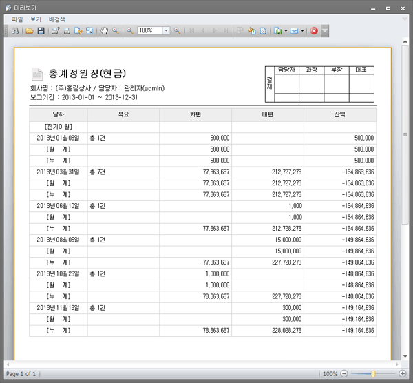 총계정원장