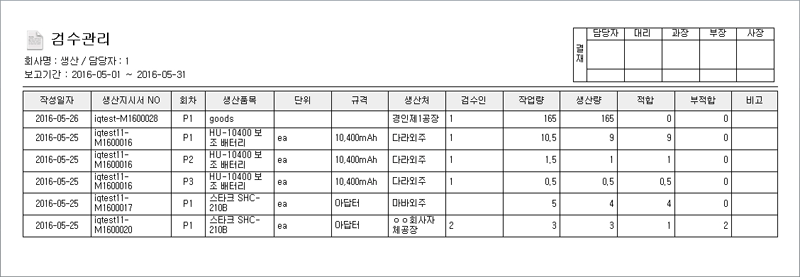 공정관리리스트