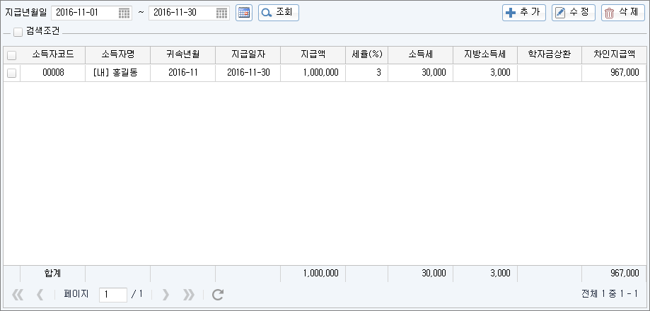 사업소득자등록