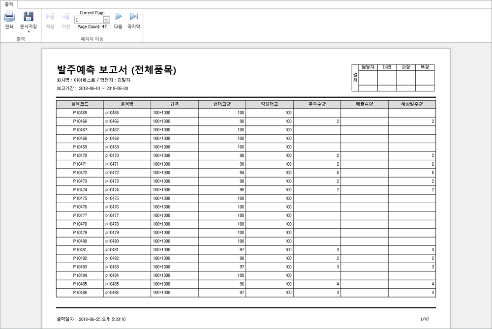 발주예측 보고서