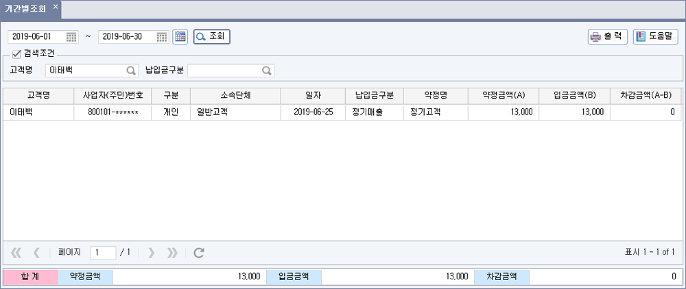 기간별조회