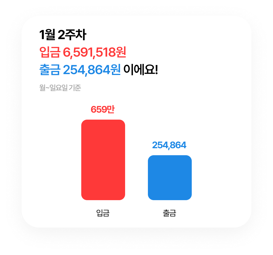 이번 달 수입과 지출 요약