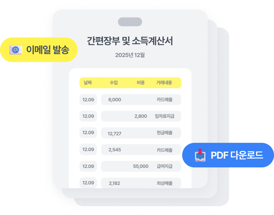 AI 증빙자료 자동 작성 및 조회